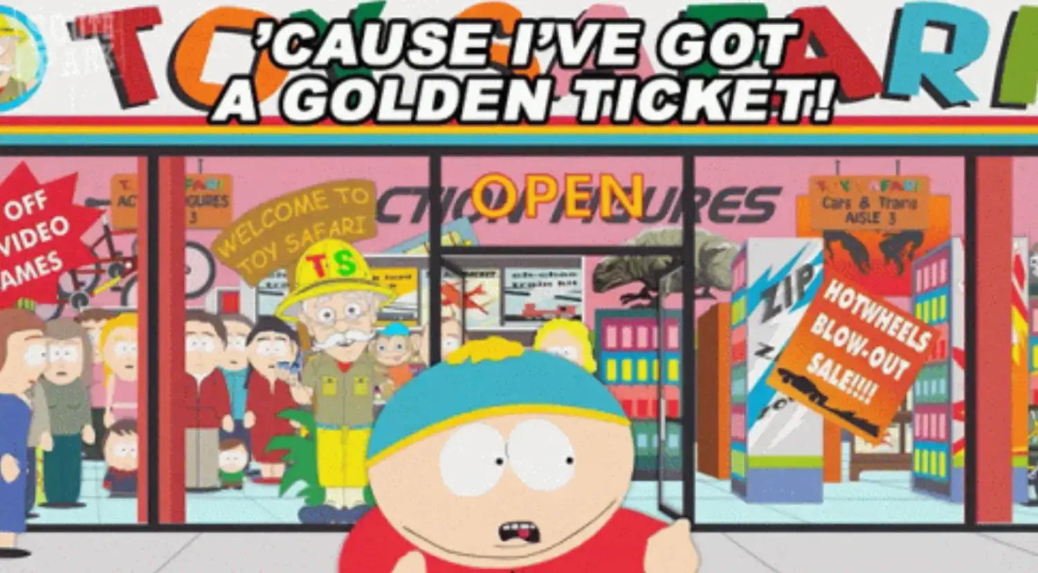cartman golden ticket meme