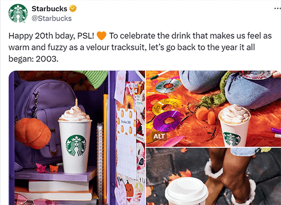 Celebrate a milestone - Starbucks