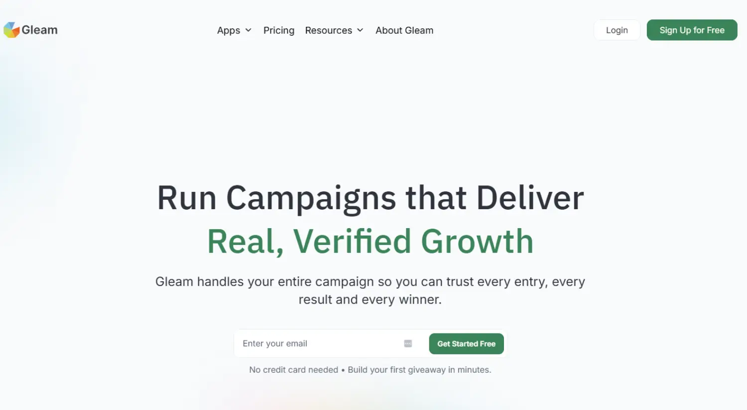 gleam homepage