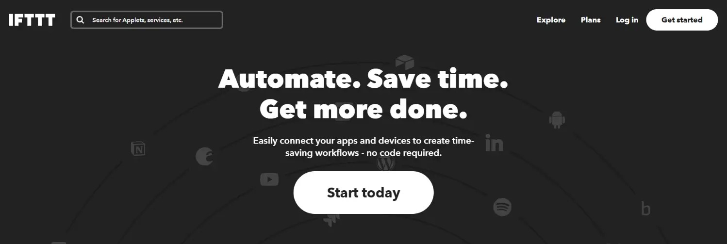 ifttt homepage