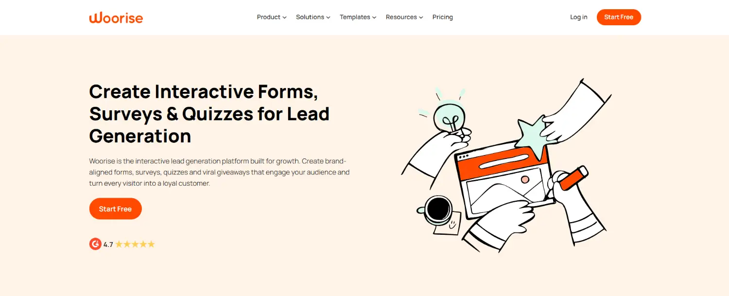 woorise homepage