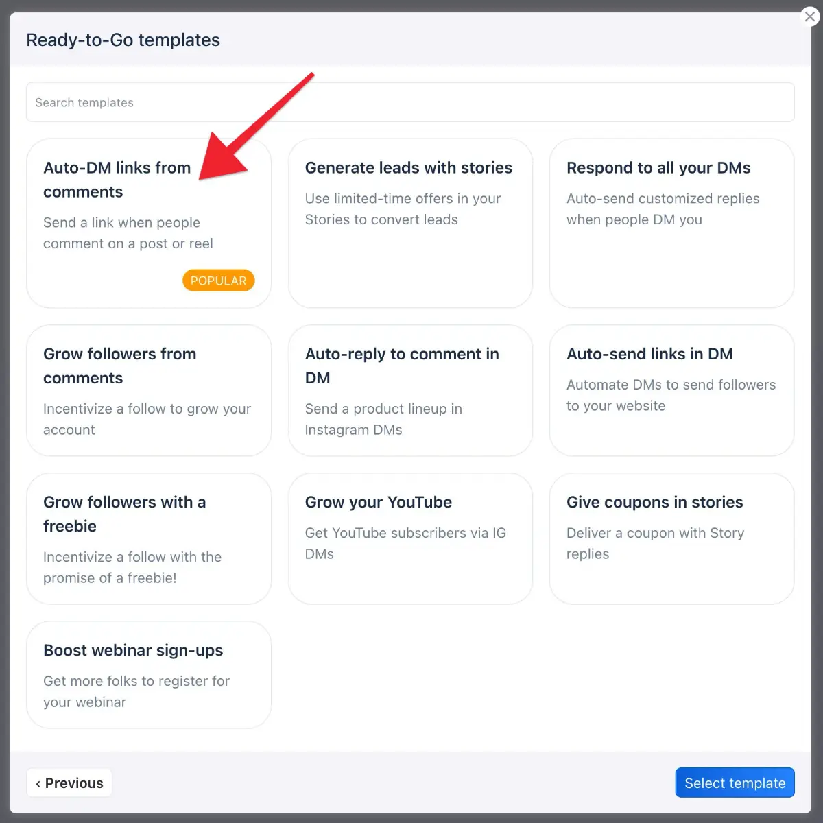 Vista Social automation templates